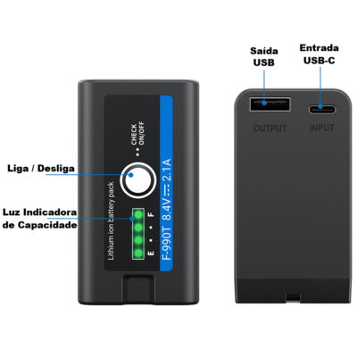 imagem do produto Bateria Fits F990T 7800mah