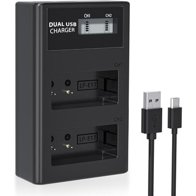 imagem do produto Carregador Similar Duplo LP-E17