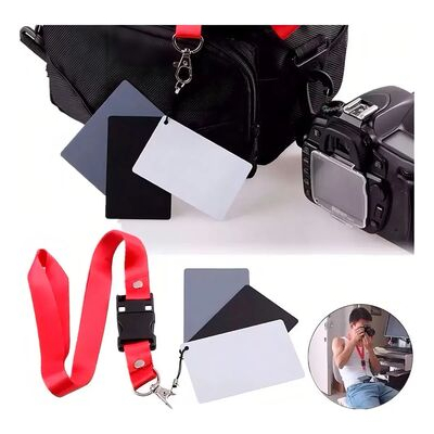 imagem do produto Cart�o Cinza 18% Balan�o De Branco 3 Em 1 Branco Preto Cinza - Greika