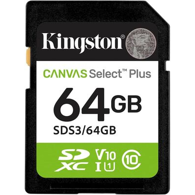 imagem do produto Cart�o de Mem�ria Kingston SD 64GB 100MB/s - Kingston