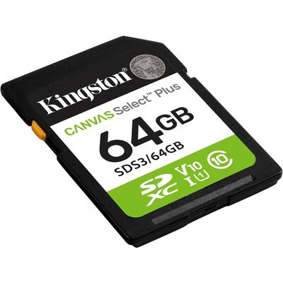 imagem do produto Cart�o de Mem�ria Kingston SD 64GB 100MB/s - Kingston