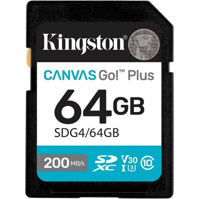 imagem do produto Carto De Memria Kingston SD 64GB 200MB/S - Kingston
