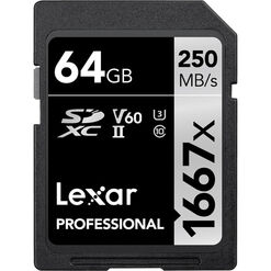 imagem de Cartão de memória Lexar 64GB 1667x 250MB/s v60 - Lexar