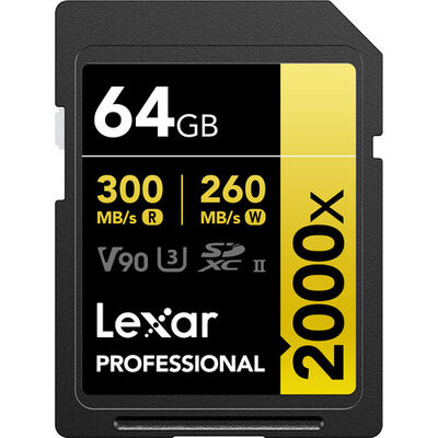 imagem do produto Cart�o de mem�ria Lexar 64GB 2000x 300MB/s v90 - Lexar