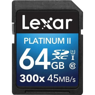 imagem do produto Cart�o de mem�ria Lexar 64GB 45MB/s 300x Classe 10 - Lexar