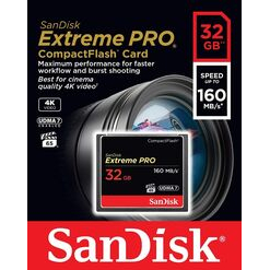 imagem de Cartão de Memória SanDisk CompactFlash Extreme Pro  32GB 160Mbs - Sandisk
