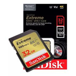 imagem de Carto De Memoria Sandisk SDHC 32gb 100mb/s Extreme  - Sandisk