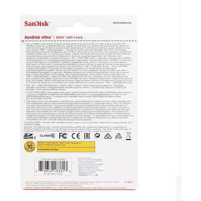 imagem do produto Carto De Memria Sandisk SDHC 32GB 120MB/S Ultra  - Sandisk