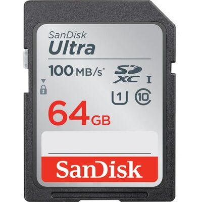 imagem do produto Carto de memria Sandisk SDHC 64GB 100MB/s - Sandisk