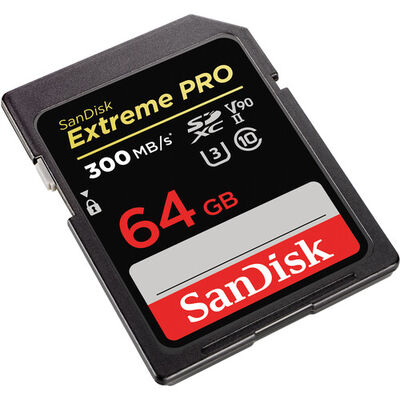 imagem do produto Carto de memria Sandisk SDHC 64GB Extreme Pro II 300MB/s - Sandisk