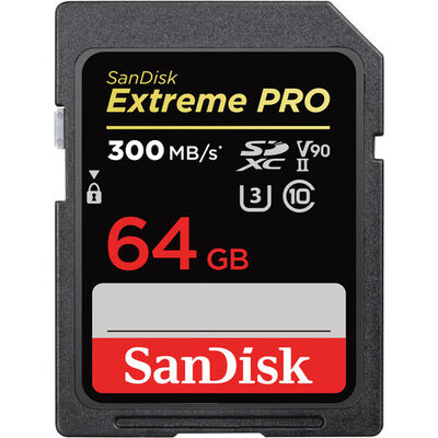 imagem do produto Carto de memria Sandisk SDHC 64GB Extreme Pro II 300MB/s - Sandisk