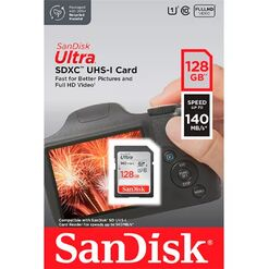 imagem de Carto De Memria Sandisk  SDXC 128gb 140 MB/S ULTRA - Sandisk