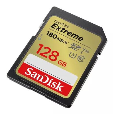 imagem do produto Carto De Memoria Sandisk SDXC 128gb 180mb/S Extreme  - Sandisk