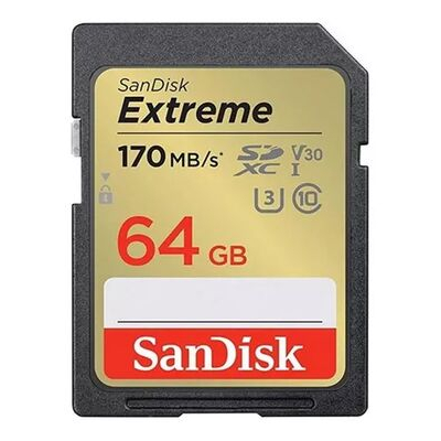 imagem do produto Carto De Memoria Sandisk SDXC 64gb 170mb/S Extreme  - Sandisk