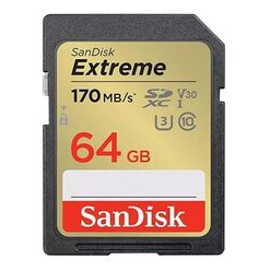 imagem de Carto De Memoria Sandisk SDXC 64gb 170mb/S Extreme  - Sandisk