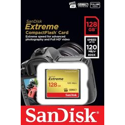 imagem de Cartão Sandisk CF 128GB Extreme 120MB/s - Sandisk