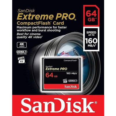 imagem do produto Cart�o Sandisk CF 64GB Extreme Pro 160MB/s  - Sandisk