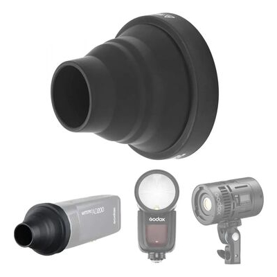 imagem do produto Cone Snoot Modificador Para Flash Godox Ad200 V1 Led Ak-sn - Godox