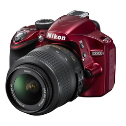 imagem de Nikon D3200 + 18 55mm VR Vermelha - Nikon