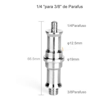 imagem do produto Pino Spigot Engate Rapido Trip Rosca Macho/macho 1/4 E 3/8 - Greika
