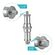 imagem do produto Pino Spigot Engate Rapido Trip Rosca Macho/macho 1/4 E 3/8 - Greika
