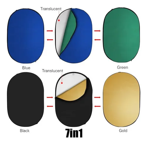 imagem do produto Rebatedor Refletor Oval REB112 Fotogr�fico E Difusor 7x1 120x180cm  - Greika