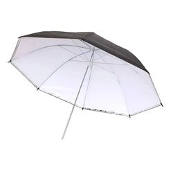 imagem de Sombrinha 101cm Refletora Preta, Prata e Branca Greika BW-40 Para Est�dio Fotogr�fico - Greika